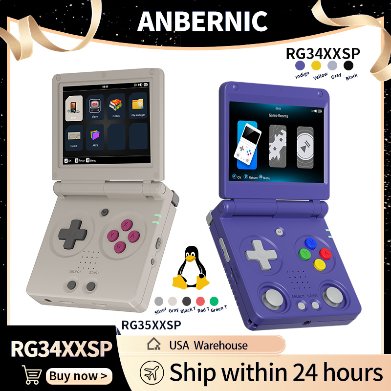 Retro Gaming On - Anbernic RG34XXSP RG35XXSP Console de jeu