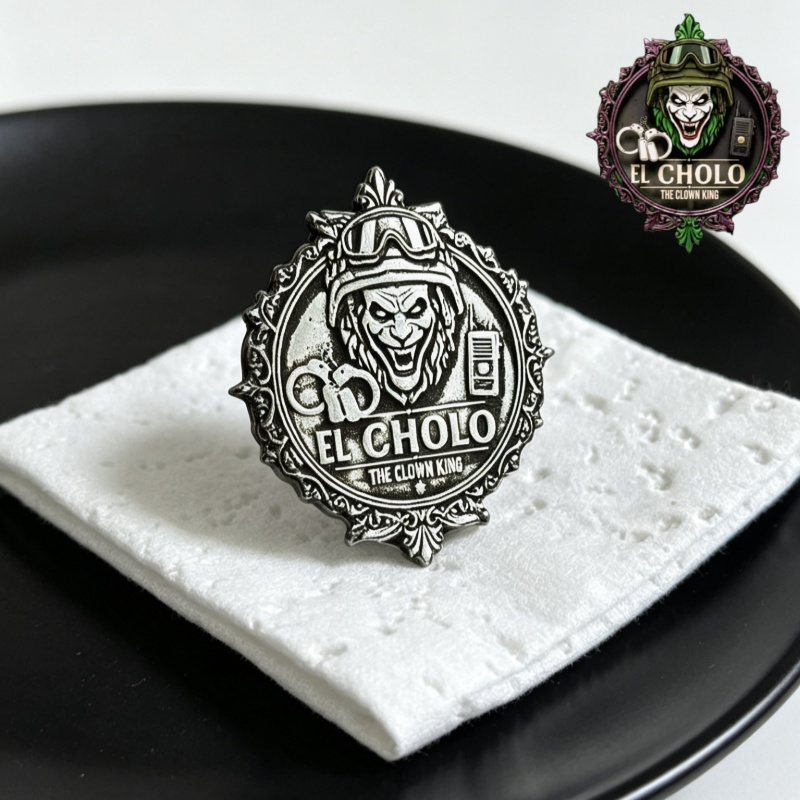 Retro Gaming Jacket - Broche personnalisée avec logo de clown,