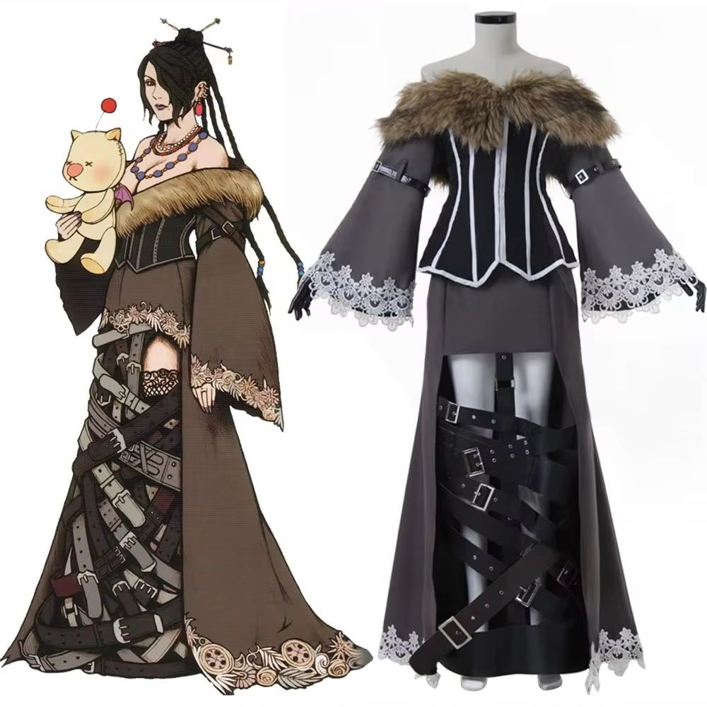 Retro Gaming Kit - Jeu FFX LuLu Cosplay Costume de