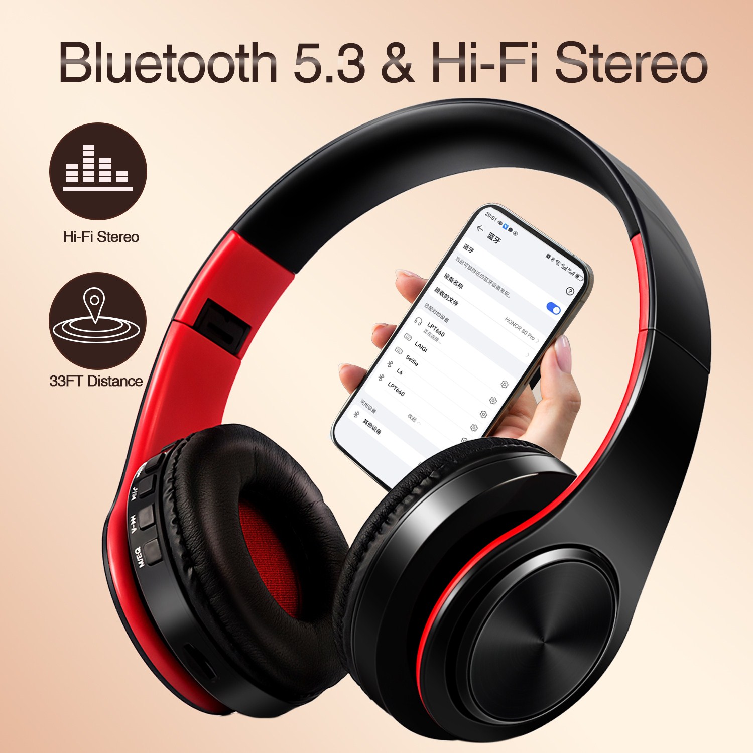 Retro Gaming Headset - CATASSU écouteur Bluetooth casque sur l'oreille