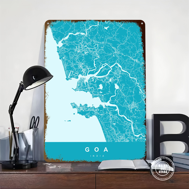 Affiche imprimée Carte de Goa  - Retro Gaming India avis et prix